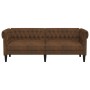 Sofá Chesterfield de 3 plazas tela marrón von , Sofas - Ref: Foro24-372564, Preis: 366,21 €, Rabatt: %