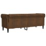 Sofá Chesterfield de 3 plazas tela marrón von , Sofas - Ref: Foro24-372564, Preis: 366,21 €, Rabatt: %