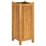 Jardinera con forro madera maciza de acacia 31x31x75 cm de , Maceteros y jardineras - Ref: Foro24-366432, Precio: 70,39 €, De...