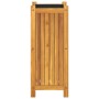 Jardinera con forro madera maciza de acacia 31x31x75 cm de , Maceteros y jardineras - Ref: Foro24-366432, Precio: 70,39 €, De...