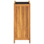 Jardinera con forro madera maciza de acacia 31x31x75 cm de , Maceteros y jardineras - Ref: Foro24-366432, Precio: 70,39 €, De...