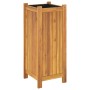 Jardinera con forro madera maciza de acacia 31x31x75 cm de , Maceteros y jardineras - Ref: Foro24-366432, Precio: 70,39 €, De...
