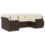Set sofás de jardín 6 piezas y cojines ratán sintético marrón by , Modular outdoor sofas - Ref: Foro24-3221782, Price: 418,14...