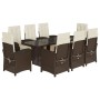 Set comedor para jardín 9 pzas y cojines ratán sintético marrón by , Garden sets - Ref: Foro24-3212491, Price: 1,00 €, Discou...