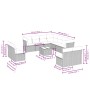 Set de sofás de jardín y cojines 12 pzas ratán sintético marrón by , Garden sets - Ref: Foro24-3217833, Price: 724,06 €, Disc...
