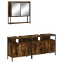 Set de muebles baño 3 pzas madera contrachapada roble ahumado von , Badezimmermöbel - Ref: Foro24-3214667, Preis: 153,91 €, R...