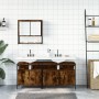 Set de muebles baño 3 pzas madera contrachapada roble ahumado von , Badezimmermöbel - Ref: Foro24-3214667, Preis: 153,91 €, R...