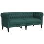 Sofá Chesterfield de 2 plazas tela verde oscuro by , Sofas - Ref: Foro24-372551, Price: 321,73 €, Discount: %