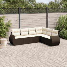 Set sofás de jardín 6 piezas y cojines ratán sintético marrón by , Garden sets - Ref: Foro24-3221412, Price: 434,77 €, Discou...