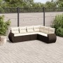 Set sofás de jardín 6 piezas y cojines ratán sintético marrón by , Garden sets - Ref: Foro24-3221412, Price: 434,77 €, Discou...