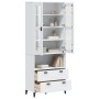 Aparador alto VIKEN madera maciza de pino blanco 80x40x200 cm by , Sideboards - Ref: Foro24-3207141, Price: 336,30 €, Discoun...