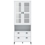 Aparador alto VIKEN madera maciza de pino blanco 80x40x200 cm by , Sideboards - Ref: Foro24-3207141, Price: 336,30 €, Discoun...