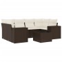 Juego de sofás de jardín 7 piezas con cojines ratán PE marrón von , Modulare Sofas für den Außenbereich - Ref: Foro24-3222322...