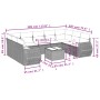 Set de sofás de jardín 10 pzas y cojines ratán sintético marrón by , Modular outdoor sofas - Ref: Foro24-3221812, Price: 646,...