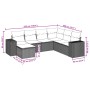 Juego de sofás de jardín 7 piezas con cojines ratán PE marrón by , Garden sets - Ref: Foro24-3222902, Price: 478,36 €, Discou...