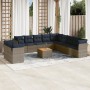 Set sofás de jardín con cojines 12 piezas ratán sintético gris von , Gartensets - Ref: Foro24-3256061, Preis: 873,28 €, Rabat...