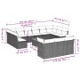 Set de sofás de jardín y cojines 14 pzas ratán sintético gris by , Garden sets - Ref: Foro24-3256257, Price: 1,00 €, Discount: %