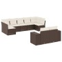 Set de sofás de jardín 9 pzas y cojines ratán sintético marrón de , Conjuntos de jardín - Ref: Foro24-3223022, Precio: 616,08...