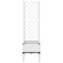 Jardinera con enrejado PP blanco 40x40x142 cm von , Töpfe und Pflanzgefäße - Ref: Foro24-367919, Preis: 57,09 €, Rabatt: %