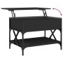 Mesa de centro madera de ingeniería y metal negro 70x50x50 cm de , Mesas de centro - Ref: Foro24-845351, Precio: 75,85 €