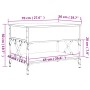 Mesa de centro madera de ingeniería y metal negro 70x50x50 cm de , Mesas de centro - Ref: Foro24-845351, Precio: 75,85 €