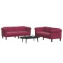 Juego de sofás 2 piezas terciopelo rojo tinto by , Sofas - Ref: Foro24-3209223, Price: 509,03 €, Discount: %