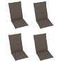 Sillas de jardín reclinables 4 uds madera maciza acacia cojines de vidaXL, Sillas de jardín - Ref: Foro24-3065355, Precio: 32...