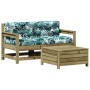 Juego de sofás jardín 3 pzas y cojines madera pino impregnada by , Garden sets - Ref: Foro24-3250767, Price: 279,86 €, Discou...