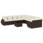 Set de sofás de jardín 11 pzas cojines ratán sintético marrón von , Modulare Sofas für den Außenbereich - Ref: Foro24-3221922...