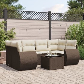 Juego de sofás de jardín 7 piezas con cojines ratán PE marrón von , Gartensets - Ref: Foro24-3221122, Preis: 465,62 €, Rabatt: %