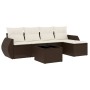 Set sofás de jardín 6 piezas y cojines ratán sintético marrón von , Gartensets - Ref: Foro24-3221302, Preis: 364,84 €, Rabatt: %