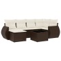 Juego de sofás de jardín 7 piezas con cojines ratán PE marrón von , Modulare Sofas für den Außenbereich - Ref: Foro24-3221672...