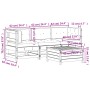 Juego de muebles jardín 4 pzas y cojines madera abeto Douglas von , Gartensets - Ref: Foro24-3250790, Preis: 448,93 €, Rabatt: %
