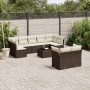 Set de sofás de jardín 10 pzas y cojines ratán sintético marrón by , Garden sets - Ref: Foro24-3218163, Price: 620,02 €, Disc...