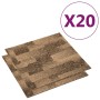 Bodenteppichfliesen 20 Einheiten 5 m² braun von vidaXL, Böden und Teppiche - Ref: Foro24-331490, Preis: 131,64 €, Rabatt: %