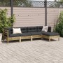 Set de sofás jardín 5 pzas con cojines madera pino impregnada by , Garden sets - Ref: Foro24-3299395, Price: 472,20 €, Discou...