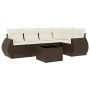 Set sofás de jardín 6 piezas y cojines ratán sintético marrón by , Garden sets - Ref: Foro24-3221342, Price: 411,39 €, Discou...