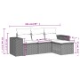 Set de sofás de jardín 4 pzas y cojines ratán sintético marrón von , Modulare Sofas für den Außenbereich - Ref: Foro24-322247...