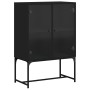 Armario auxiliar con puertas de vidrio negro 69x37x100 cm de , Aparadores - Ref: Foro24-836547, Precio: 90,94 €, Descuento: %