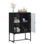 Armario auxiliar con puertas de vidrio negro 69x37x100 cm de , Aparadores - Ref: Foro24-836547, Precio: 90,94 €, Descuento: %