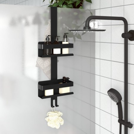 Estante colgante de ducha acero inox cepillado 304 negro mate