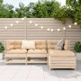 Juego de sofás de jardín 4 pzas madera maciza de pino by , Garden sets - Ref: Foro24-3250784, Price: 233,58 €, Discount: %