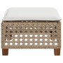 Taburete de jardín y cojín ratán sintético beige 63,5x56x32 cm by , Outdoor ottomans - Ref: Foro24-365934, Price: 73,86 €, Di...