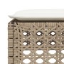 Taburete de jardín y cojín ratán sintético beige 63,5x56x32 cm by , Outdoor ottomans - Ref: Foro24-365934, Price: 73,86 €, Di...