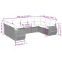Set de sofás de jardín 9 pzas y cojines ratán sintético marrón by , Garden sets - Ref: Foro24-3254140, Price: 628,99 €, Disco...