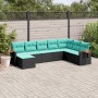 Set de sofás de jardín 8 pzas con cojines ratán sintético negro by , Garden sets - Ref: Foro24-3227086, Price: 625,62 €, Disc...