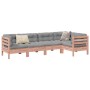 Set de sofás jardín 5 pzas con cojines madera abeto Douglas by , Garden sets - Ref: Foro24-3299439, Price: 446,37 €, Discount: %