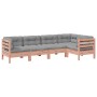 Set de sofás jardín 5 pzas con cojines madera abeto Douglas by , Garden sets - Ref: Foro24-3299439, Price: 446,37 €, Discount: %