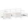 Set of garden sofas 7 pcs solid pine wood white by , Garden sets - Ref: Foro24-3250545, Price: 499,55 €, Discount: %