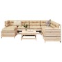 Juego de sofás de jardín 8 pzas madera maciza de pino by , Garden sets - Ref: Foro24-3250564, Price: 483,73 €, Discount: %